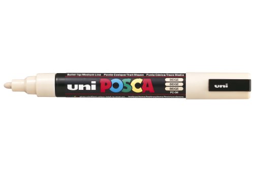 uni-ball Posca PC-5M Marker, mittlere Rundspitze, Beige, 12 Stück uni-ball Posca PC-5M Marker, mittlere Rundspitze, Beige, 12 Stück von uni-ball