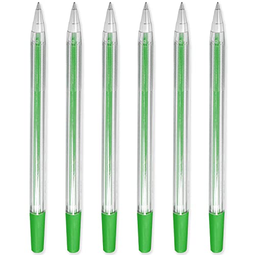 uni-ball SA-S Stick Kugelschreiber, 0,7 mm Feder, grüne Tinte, 6 Stück von uni-ball