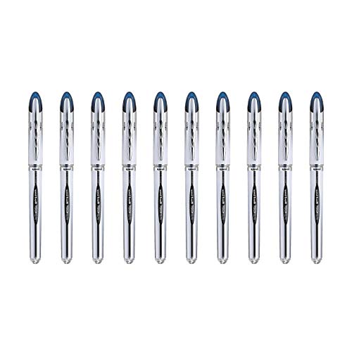 uni-ball - Uni Mitsubishi Pencil – 10 Kugelschreiber Vision Elite UB200 – Airplane Safe – Tintenroller mit flüssiger Tinte – Spitze 0,8 mm – mittlere Schreibfarbe – blaue Stifte von uni-ball