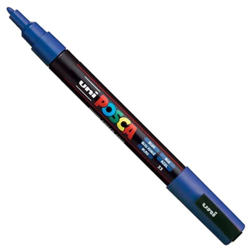 Uni Posca Marker PC-3M Glas Stift fein kugel-tipp 1.3mm blau von uni