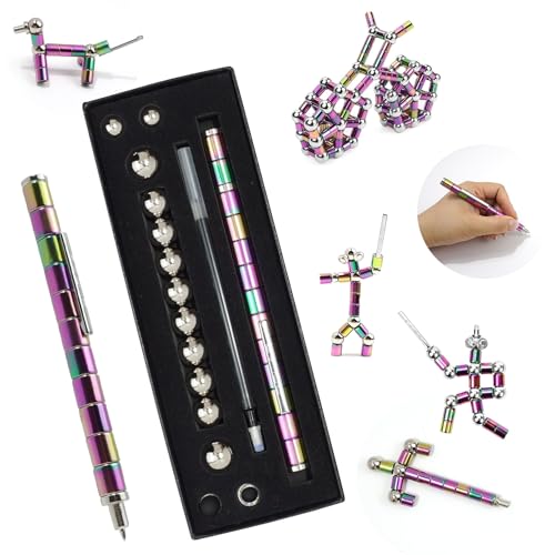 Magnetischer Fidget Pen, Magnet Stift, Multifunktional Magnetischer Kugelschreiber, Kreativer Stressabbau Stift, Fidget Spielzeug für Erwachsene und Kinder, Regenbogenfarben, Geschenk für Büro und Fre Magnetischer Fidget Pen, Magnet Stift, Multifunktional Magnetischer Kugelschreiber, Kreativer Stressabbau Stift, Fidget Spielzeug für Erwachsene und Kinder, Regenbogenfarben, Geschenk für Büro und Fre von unillea
