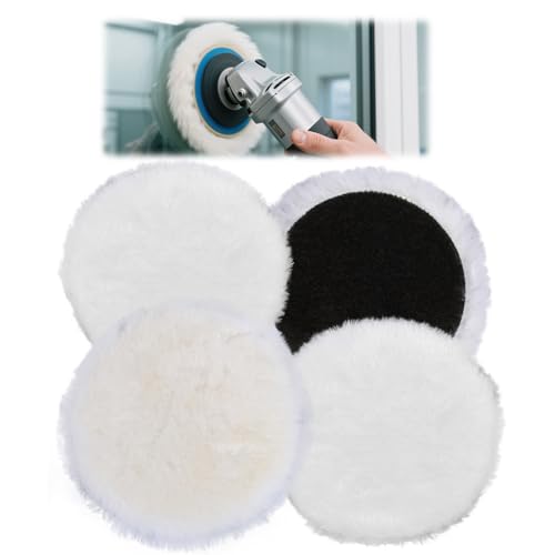 Polierpads 125mm Set Kompatibel mit Bosch Exzenterschleifer, 4 Stück 1 Lang 3 Kurz Lammwolle 26mm Dicke, polieraufsatz exzenterschleifer mit klettverschluss polierpad polierscheibe waschbar Polierpads 125mm Set Kompatibel mit Bosch Exzenterschleifer, 4 Stück 1 Lang 3 Kurz Lammwolle 26mm Dicke, polieraufsatz exzenterschleifer mit klettverschluss polierpad polierscheibe waschbar von unillea