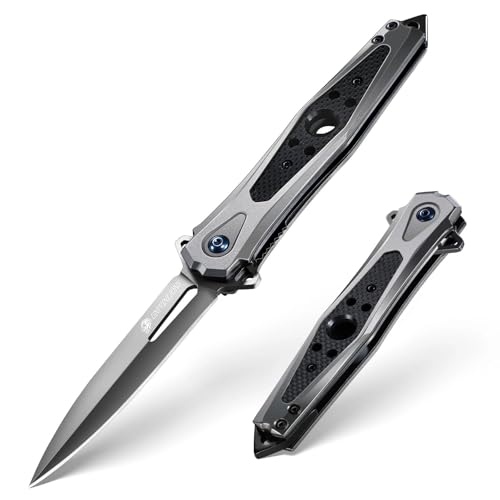 univinlions Klappmesser Outdoor Scharfes Taschenmesser mit Rutschfester Griff 8,5 cm Survival Messer für Camping, Trekking Idee Als Geschenk Schwarz univinlions Klappmesser Outdoor Scharfes Taschenmesser mit Rutschfester Griff 8,5 cm Survival Messer für Camping, Trekking Idee Als Geschenk Schwarz von univinlions