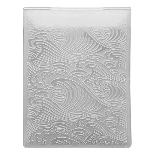 unknows 3D Embossing Board, Sea Wave Cloud Background DIY Cutting Dies Scrapbooking Embossing Folder Craft Embossing Folders for Album Paper Craft von unknows