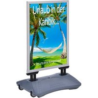 update displays Kundenstopper WindPro Lite silber DIN A1 2 Fächer von update displays