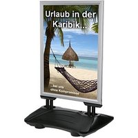 update displays Kundenstopper WindPro silber DIN A0 2 Fächer von update displays