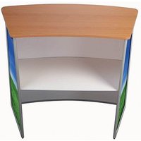 update displays Messetheke Konvex gebogen, buche 106,0 x 58,0 x 93,0 cm von update displays