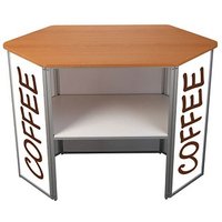 update displays Messetheke gerade, buche 122,5 x 55,0 x 93,0 cm von update displays