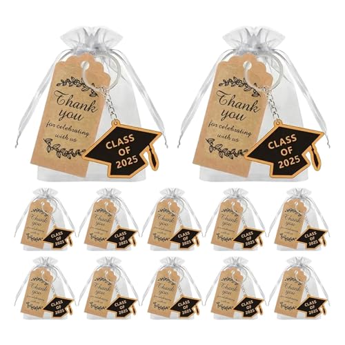 usefulbeauty Abschluss Schlüsselketten, Abschluss Favoriten, 12 Stück 2025 Dekorative Senior Schlüsselanhänger Klasse | Ästhetische Dekoration für Veranstaltungsaktivitäten von usefulbeauty