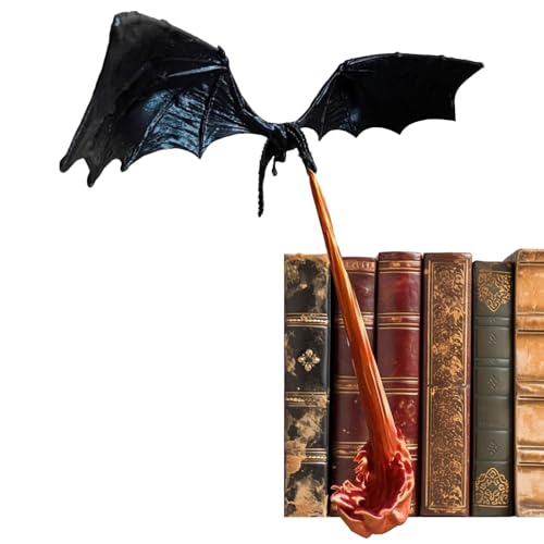 usefulbeauty Buchstütze des , Buchecke der Flamme des , dekorative Buchstützen Design – Buchstützen in Form eines Drachens für Familie, Freunde, Kollegen von usefulbeauty