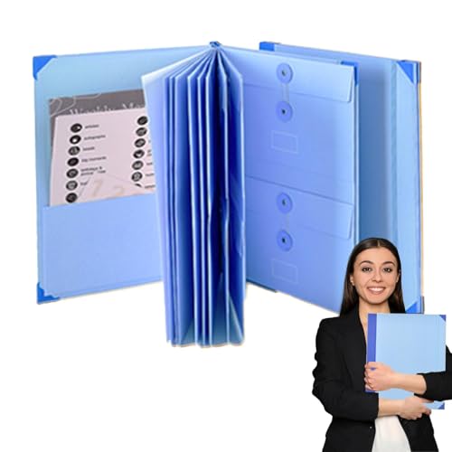 usefulbeauty Erweiterbare Dateiordner, Akkordeon-Ordner, tragbare Aktenordner aus Taschenpapier | Verstärkter Quittungs-Organizer, Bürobedarf inkl von usefulbeauty
