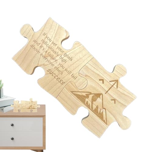 usefulbeauty Inspirierende Tischdekoration, Motivations-Tischaufsätze, Puzzle-Dekoration aus Holz positiv | Ermutigungsdekoration aus Naturholz für Wohnzimmer, Arbeitsplatz, Schlafzimmer von usefulbeauty