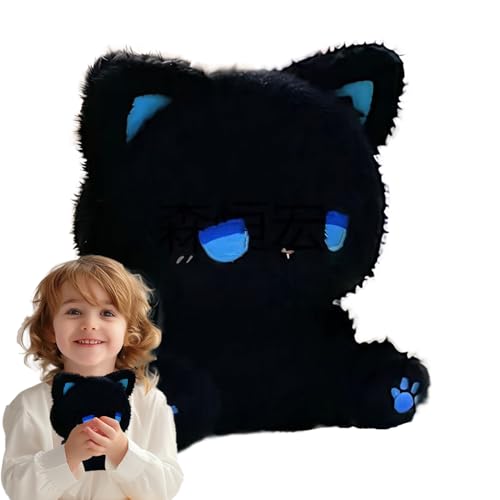 usefulbeauty Katzen Plüschtier Spielzeug,Katze Kuschelkissen | Interaktives Hautfreundliches Kissen Mit Emotionalen Gesichtsausdrücken Für Kinder, Familie & Jugendliche von usefulbeauty