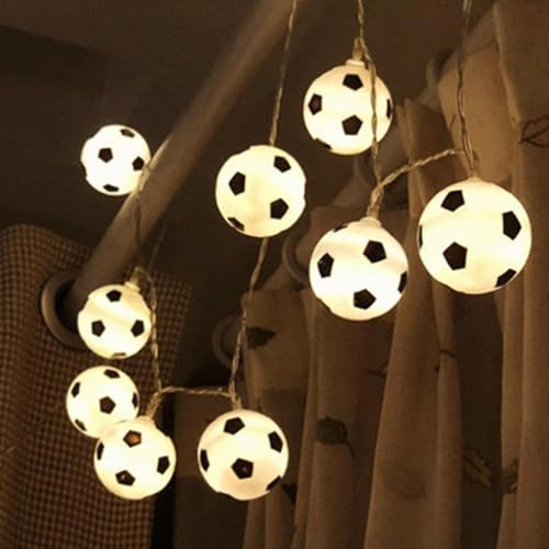 usefulbeauty Lichterkette in Form eines Fußballballs | Fußball-Feenlichter für Schlafzimmer von 3 Metern | 20 LEDs, wasserdicht, Dekoration für Partys, Weihnachten, Schlafzimmer, Schlafsaal, Hochzeit usefulbeauty Lichterkette in Form eines Fußballballs | Fußball-Feenlichter für Schlafzimmer von 3 Metern | 20 LEDs, wasserdicht, Dekoration für Partys, Weihnachten, Schlafzimmer, Schlafsaal, Hochzeit von usefulbeauty