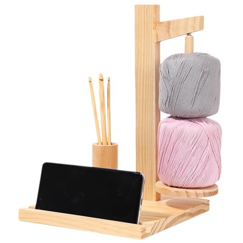 usefulbeauty Magnetischer Garnhalter, Häkelgarnhalter, magnetischer Garnhalter aus Holz, Spinner, drehbarer Garnhalter, Strickgarnhalter, Häkelgarnspender zum Stricken von usefulbeauty