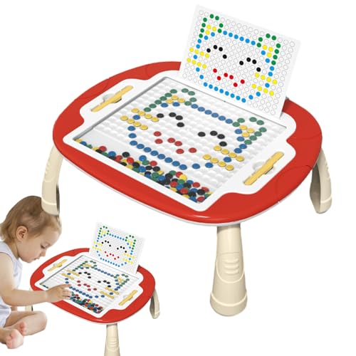 usefulbeauty Magnetisches Zeichenbrett für | Große magnetische Punkttafel mit magnetischen Perlen, -Spielzeug mit großen magnetischen Punkten, magnetisches Punktbrett, Reisespielzeug von usefulbeauty