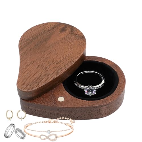 usefulbeauty Schmuckschatulle aus Holz in Herzform, Ringschachtel aus Holz in Herzform – kleine Ringschachtel in Herzform aus Holz – Geschenkbox für Schmuck, für Hochzeit, Verlobung usefulbeauty Schmuckschatulle aus Holz in Herzform, Ringschachtel aus Holz in Herzform – kleine Ringschachtel in Herzform aus Holz – Geschenkbox für Schmuck, für Hochzeit, Verlobung von usefulbeauty