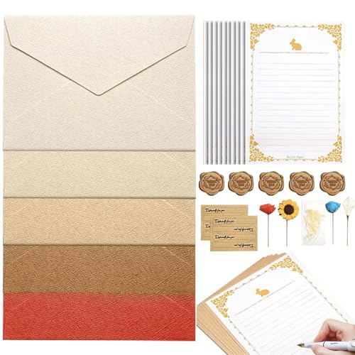 usefulbeauty Schreibwaren-Set zum Schreiben von Briefen, Papier und Umschlägen, Papiertüten-Set aus , Set für Einladungskarten, von usefulbeauty
