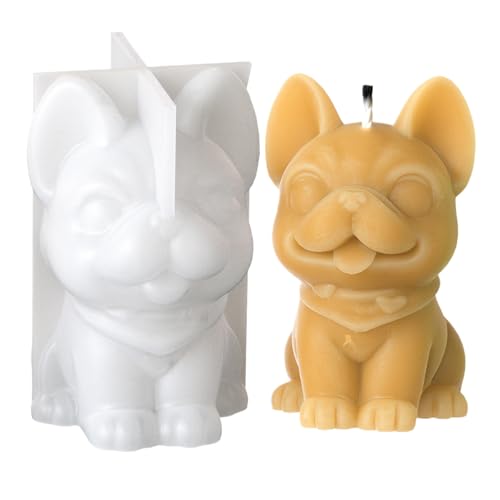usefulbeauty Silikon Kerzenform Hund, Hobbygussform Für Haus Und Bastelprojekte, 3D Kerzenformen Für Bastelbedarf, Silikon Gießform Als Tischdekoration von usefulbeauty
