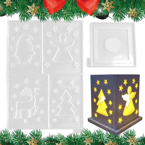 usefulbeauty Weihnachtslaternenform, Weihnachtslaternenharzform, Weihnachtsdekorationsform, Zementgipsformen, Urlaubsdekorationsformen für Epoxidharz, von usefulbeauty