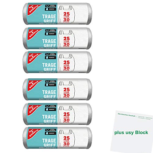 usy G&G Müllbeutel 25L 30er 6er Pack Block usy G&G Müllbeutel 25L 30er 6er Pack Block von usy
