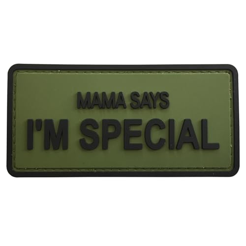 uuKen PVC Mama Says I'm Special Patch mit Hakenverschluss, für Hundegeschirr, Hüte, Westen, Kleidung, Taschen, Grün, 8,5 x 3,5 cm uuKen PVC Mama Says I'm Special Patch mit Hakenverschluss, für Hundegeschirr, Hüte, Westen, Kleidung, Taschen, Grün, 8,5 x 3,5 cm von uuKen