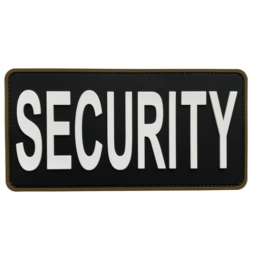 uuKen PVC-Sicherheits-Patch, schwarz, weiß, 10,2 x 20,3 cm, mit Hakenverschluss, Rückseite für Hüte, Mützen, Taschen, Rucksäcke, Kleidung, Westen, Jacken (Schwarz und Weiß, L 20,3 x 10,2 cm) von uuKen
