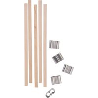 Holzdochte mit Halter - 5 mm, 5 Stück von Beige