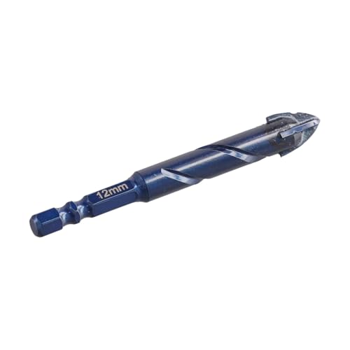 1/5 Stück 6 mm, 8 mm, 10 mm, 12 mm, 14 mm Glasfliesen-Stanzen, Fliesenbohren, Glasfliesen-Stanzen, einfaches dreieckiges und spiralförmiges Design, Helligkeit(12mm) von uvmgmync