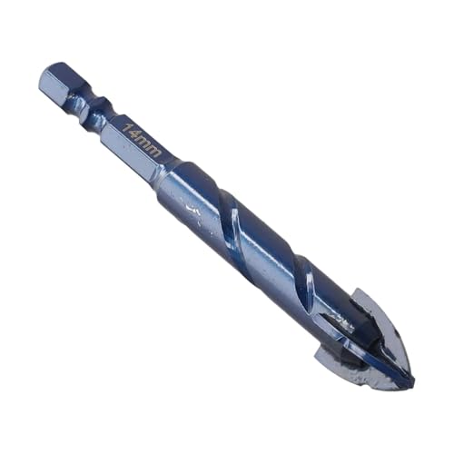 1/5 Stück 6 mm, 8 mm, 10 mm, 12 mm, 14 mm Glasfliesen-Stanzen, Fliesenbohren, Glasfliesen-Stanzen, einfaches dreieckiges und spiralförmiges Design, Helligkeit(14mm) von uvmgmync