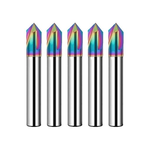 1/5 stücke 60 90 120 Grad 3 Flöten Fase Fräser 3F Hartmetall Ecke Senker Anfasen Mühle Entgraten Router(5PCS,6x6x50x120DEG) von uvmgmync