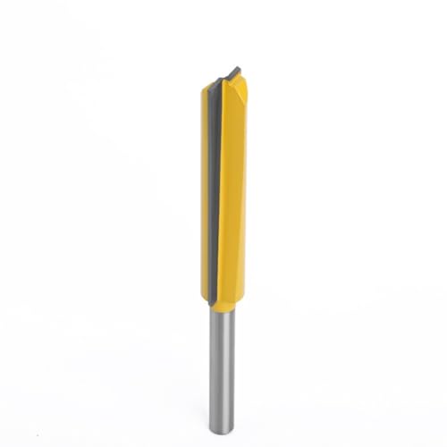 1 stück 8mm Schaft Fräser Boden Holzreinigungsbit Gerader Fräser Holz Fräser YG6X Hartmetallspitze Elektrowerkzeugteile(8x16x76) von uvmgmync