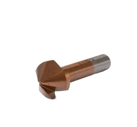 1 stück 90 Grad M35 Kobalt Fase Senker Bohrer 3 Flöten Entgraten Edelstahl Reiben Anfasen Cutter 6,3-40mm(16.5mm) von uvmgmync