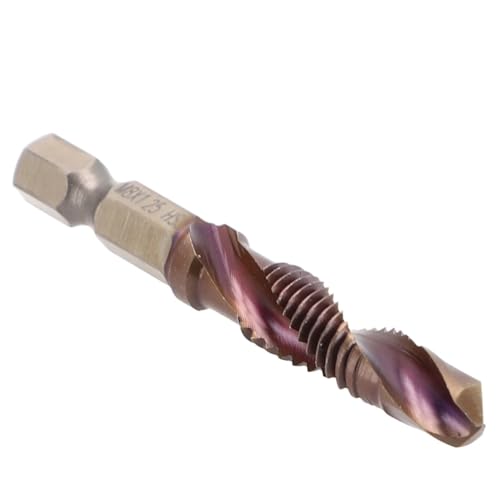 1 stück Gewindebohrer 1/4 Sechskantschaft HSS-Schraubenbit Schraubenmaschine 3-in-1-Verbindungsgewindebohrer M3-M10 for Metall-Holz-Gewindebohren Anfasen Bohren(M4) von uvmgmync