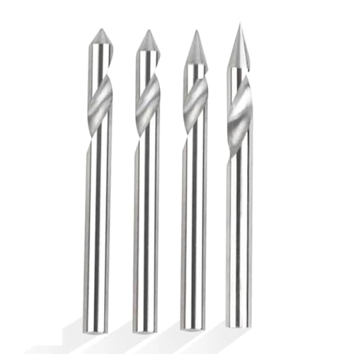 10 stücke 20/30/45/60 Grad CNC Router Bits V Typ Groove Router Bit 1/8in Runde Schaft Fräser for Gravur(A) von uvmgmync