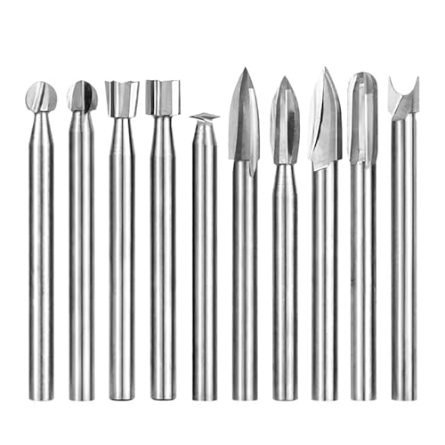 10-teiliges Schnitzbohrer-Set for Drehwerkzeuge, Drehfräser-Set, Fräser for die Holzbearbeitung, Schnitzerei, Gravur, Bohren 10-teiliges Schnitzbohrer-Set for Drehwerkzeuge, Drehfräser-Set, Fräser for die Holzbearbeitung, Schnitzerei, Gravur, Bohren von uvmgmync
