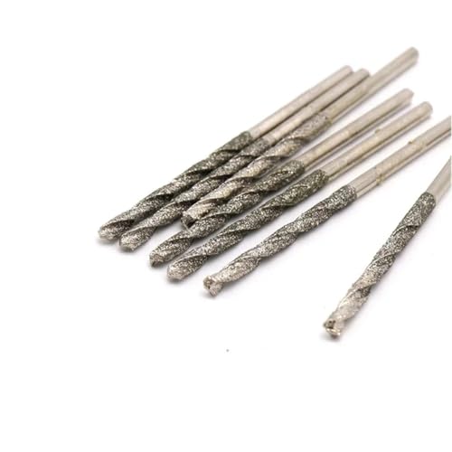 10pc Bohrer Polieren Schmuck Power Tools Set Silber Mit Rundschaft for Glas Keramik Diamant Beschichtet(2.0mm) von uvmgmync