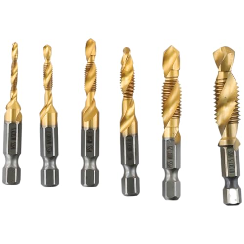 12-teiliges Gewindebohrer-Set, Platte, HSS 4341, Gewindebohrer, Sechskantschaft, Verbindung, Metall, Stahl, Holz, Kunststoff, Gewindebohrwerkzeug 12-teiliges Gewindebohrer-Set, Platte, HSS 4341, Gewindebohrer, Sechskantschaft, Verbindung, Metall, Stahl, Holz, Kunststoff, Gewindebohrwerkzeug von uvmgmync