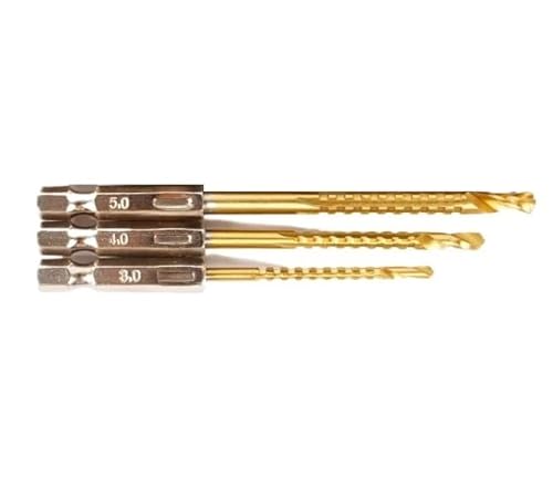 3/6-teiliges Multifunktionsbohrer-Set for Holz, Sechskantschaft, Metallbohrer, Titan-Schneckenbohrer, Stanzwerkzeuge, Lochsägen-Set, professionelle Bohrer(3pcs 6.5mm) von uvmgmync