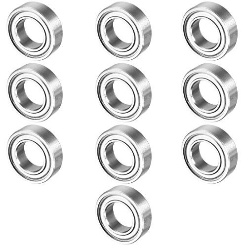 sourcing map 10 Stück MR137ZZ 7mmx13mmx4mm Doppelt Geschirmt Miniatur Tief Rillenkugellager Kugellager Rollenlager Skateboard Bearings Skateboard Kugellager Mini Kugellager Bearings von uxcell