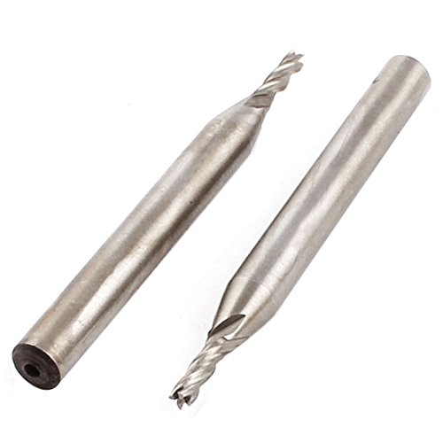sourcing map 2,5mm Schneidmesser 6mm gerader Schaft 4 Flöte HSS Schaftfräser CNC Bohrer 2stk DE de von uxcell