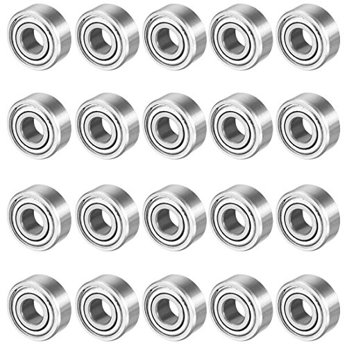 sourcing map 20 Stück MR104ZZ 4mmx10mmx4mm Doppelt Geschirmt Miniatur Tief Rillenkugellager Kugellager Rollenlager Skateboard Bearings Skateboard Kugellager Mini Kugellager Bearings von uxcell