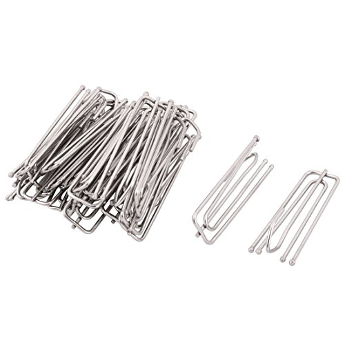 sourcing map 25pcs Edelstahl Home Office Fenster Vorhang Vorhang Faltenhaken Kleiderbügel Silber Ton von uxcell