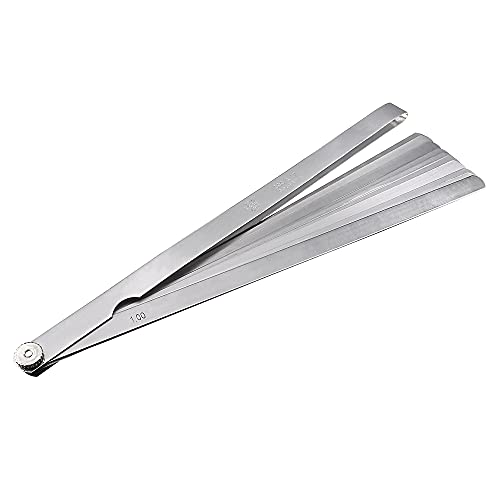 sourcing map Metrisches Messgerät Messlehre Fühlerlehre, 300 mm lang, 0,02-1,00 mm Dicke von uxcell