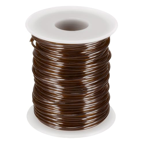 uxcell 1,5 mm eloxierter Aluminiumdraht für Schmuckherstellung, biegsamer, flexibler Draht für Heimwerker, Heimdekoration, Garten-Skulptur, Bronzefarben von uxcell