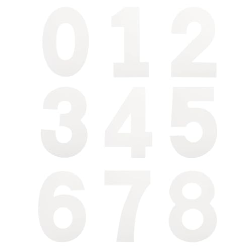 uxcell 10,2 cm Kunststoff-Zahlenschablonen-Set 0–8 Adressnummern, Schablonen für Kuchenschablone, Adressnummer, Malschablonen, Vorlagen von uxcell