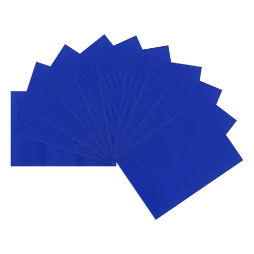 uxcell 10 Stück Wellpappenpapier, dunkelblau, 35,6 x 25,4 cm, für Bastel- und DIY-Projekte von uxcell