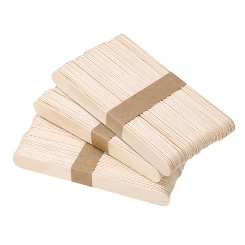 uxcell 150 Stück Bastelstäbchen, 15,2 x 1,8 cm, Eiscreme-Sticks aus Holz zum Bauen Mischen und Erstellen von Bastelprojekten von uxcell