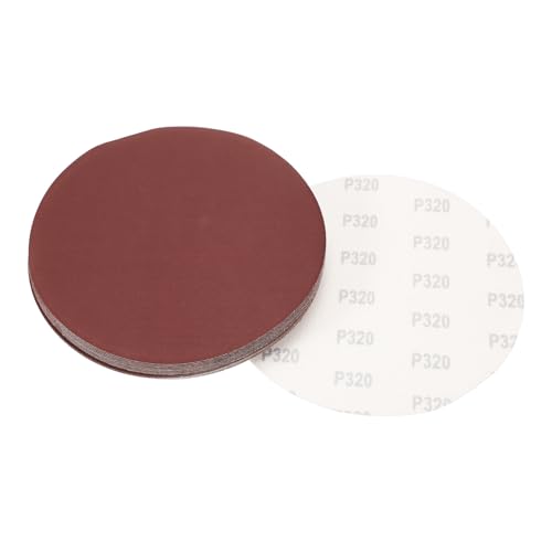 uxcell 20,3 cm Klett-Schleifscheiben, Körnung 320, Aluminiumoxid, Schleifpapier für Exzenterschleifer, Holz, Metall, Trockenpolieren, 20 Stück von uxcell