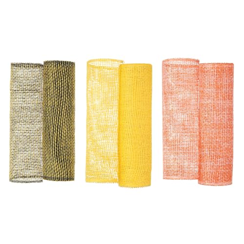 uxcell 3 Stück dekoratives Netzband, 25,4 cm x 4,5 m Netzband, Rolle, Metallic, für Weihnachtsbaumkranz, Dekoration, Orange/Gelb/Schwarz/Gelb uxcell 3 Stück dekoratives Netzband, 25,4 cm x 4,5 m Netzband, Rolle, Metallic, für Weihnachtsbaumkranz, Dekoration, Orange/Gelb/Schwarz/Gelb von uxcell